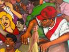 Very cool art street in Barranco, Peru featuring me