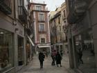 Here you can see how tall and narrow the buildings are; pedestrians shared the streets with cars!