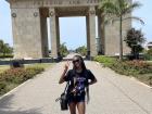 In front of Independence Square in Accra, Ghana
