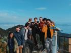 Standing on a cliff near Hiroshima on the coast of Honshu, one of Japan's southern islands