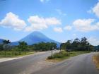 Although bus rides can be long, I always enjoy looking out the window... here, I was passing the Arenal volcano!