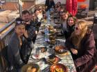 My classmates and I eating couscous at a restaurant one Friday in Marrakesh