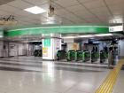 View of East Entrance gates for I.C. cards inside Shinjuku Station 