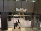 Me (in pink jacket) entering the underground entrance for Nihonbashi Station under Tokyo Nihonbashi Tower