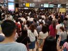 Inside of Setagaya Station with a lot of people going to the same fireworks event