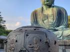 Great Buddha statue with a bronze incense burner in Kotoku-in Temple, Kamakura