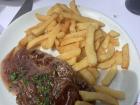 Another traditional French meal is steak and fries