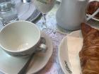 A typical French breakfast is very light -- a coffee or hot chocolate with a piece of toast or a croissant