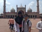 My friends and I visited the Jama Masjid in Old Delhi where I was able to pray Al Zuhr (one of the five daily prayers in Islam) in congregation with other visitors