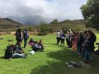 Community building by playing a game in the garden 