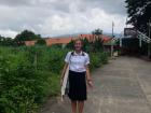In my school uniform in Thailand, where all students wear uniforms
