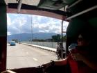 View of the mountains from the back of a "songthaew" 