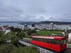 The Wellington Cable Car that takes you up and down the very steep city