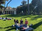 A picnic at the grounds of Villa Borghese 
