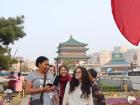 My friends at the Bell Tower in Xi'an