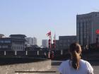 My friend Holly on the Xi'an City Wall