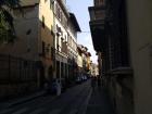 The narrow streets of Florence
