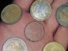 A few different euro coins