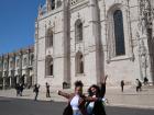 My friend and me in front of Jeronimo's Monastery in Lisbon