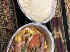 A Peruvian dish, "lomo saltado", that I had in Madrid