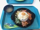 A Korean rice dish with vegetables called "Bibimbap"
