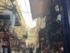 A shoe market in As-Salt, Jordan