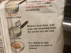 Ramen instructions on the packet