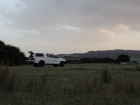 The truck parked in the morning on the field. We're ready to start observing, and hopefully get some captures