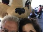 With my dad in front of the El Paso baseball's mascot