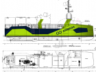 Two dimensional design of the 21 meter uncrewed ship