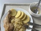 My lunch from the school canteen yesterday was a very traditional Czech dish (meat, cabbage, and dumplings)