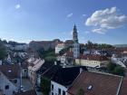 A view of the castle and the town beneath it; it's viewable all over the town because it's so tall