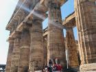 My study abroad friends and I at a HUGE ancient temple in Paestum, Italy