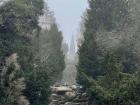 In the fog it arises!