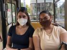 Here's a picture of my friend and I on the tram!