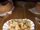 A plate of Käsespätzle. It was sehr lecker (very tasty)! 