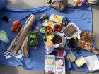 Our attempt at a cold German meal - we brought all of this food outside and had a picnic!