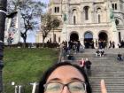 Me at the Sacré-Cœur basilica, located on a hill above Paris