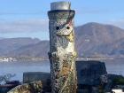 The statue seen when approaching Nami Island is made of a mixture of glass and plastic materials