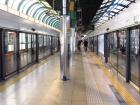 You can see the glass walls that divide the platform from the tracks 