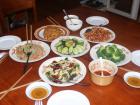 A full meal with a host family