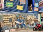 A mural in the historic neighborhood "La Boca" dedicated to the volunteer firefighters