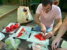 Preparing the vegetables // Preparando las verduras 