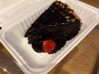 Vegan chocolate cake for dessert