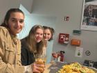 My friends from college and I make dinner together every Tuesday--here's when we made nachos because we all miss Mexican food in the U.S.!