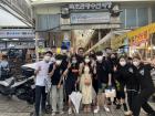 A group of Korean friends I made at the street market (The air quality and COVID-19 keeps us often wearing masks outdoors!)