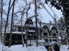 When moving into the lodge we passed by another lodge covered in snow; it snows a lot