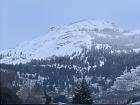 View of the first snow of the year in Esquel out my kitchen window 