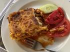 My first παστίτσιο (pastitsio), with some fresh sides!