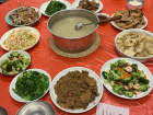 A family cooked meal for Chinese New Year in Miaoli 